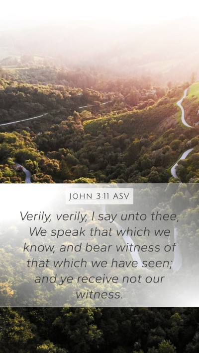 John 3:11 ASV Bible Verse Image
