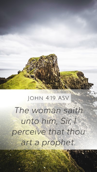 John 4:19 ASV Bible Verse Image