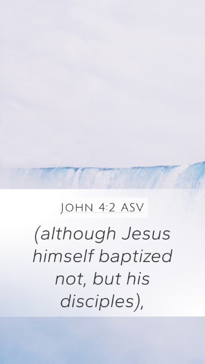 John 4:2 ASV Mobile Phone Wallpaper - (although Jesus himself baptized not, but his - Mobile Bible Verse Wallpaper