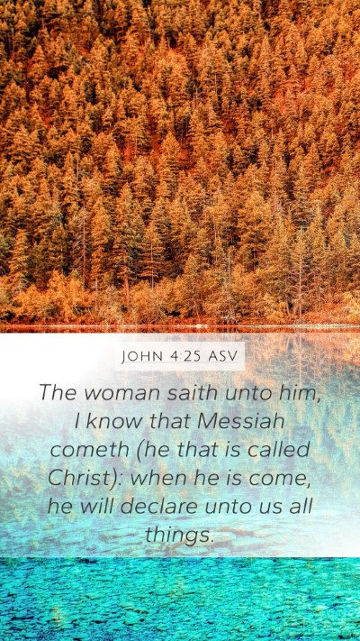 John 4:25 ASV Bible Verse Image