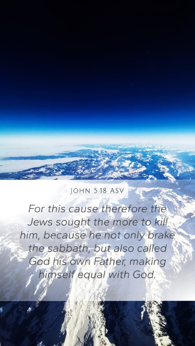 John 5:18 ASV Bible Verse Image