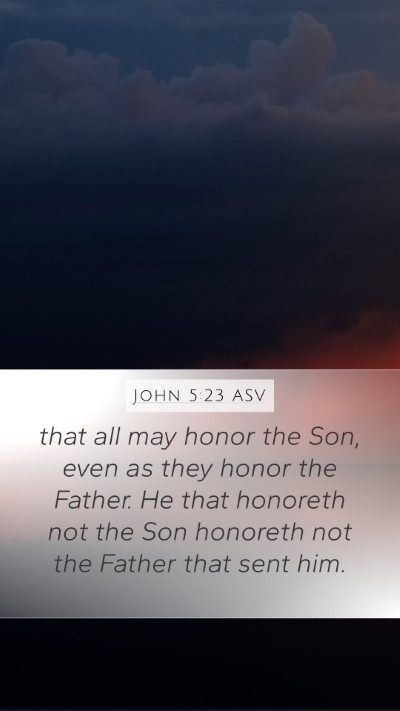 John 5:23 ASV Bible Verse Image