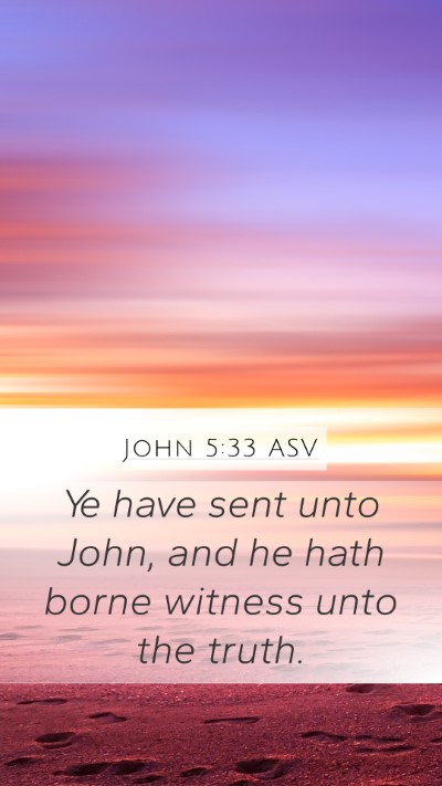 John 5:33 ASV Bible Verse Image