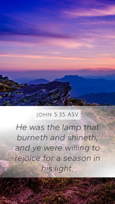 John 5:35 ASV Bible Verse Image