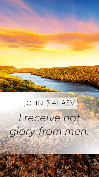 John 5:41 ASV Bible Verse Image