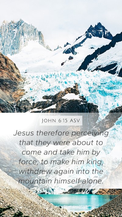 John 6:15 ASV Bible Verse Image