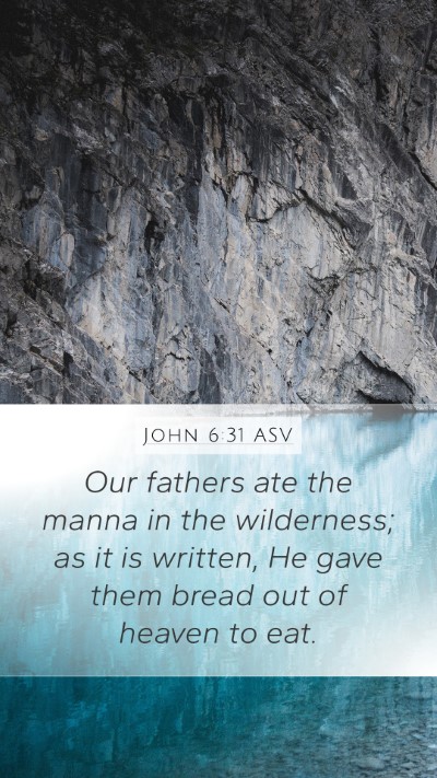John 6:31 ASV Bible Verse Image