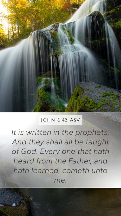 John 6:45 ASV Bible Verse Image