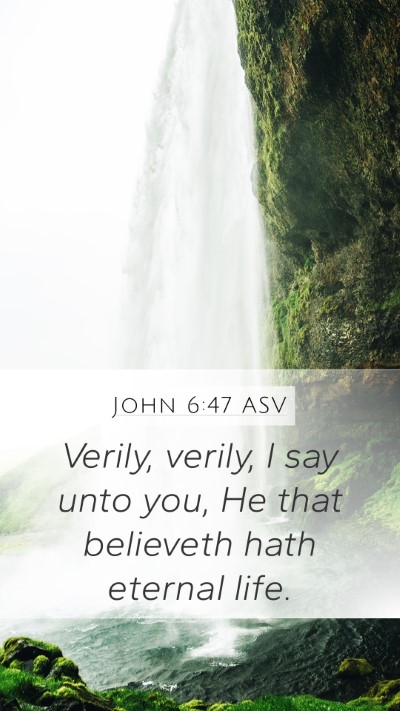John 6:47 ASV Bible Verse Image