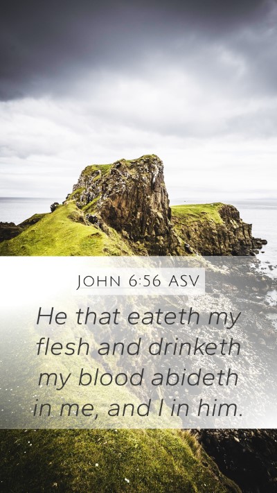 John 6:56 ASV Bible Verse Image