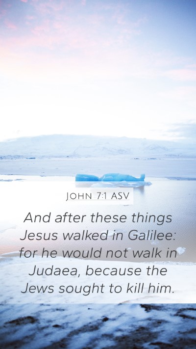 John 7:1 ASV Mobile Phone Wallpaper - And after these things Jesus walked in Galilee: - Mobile Bible Verse Wallpaper