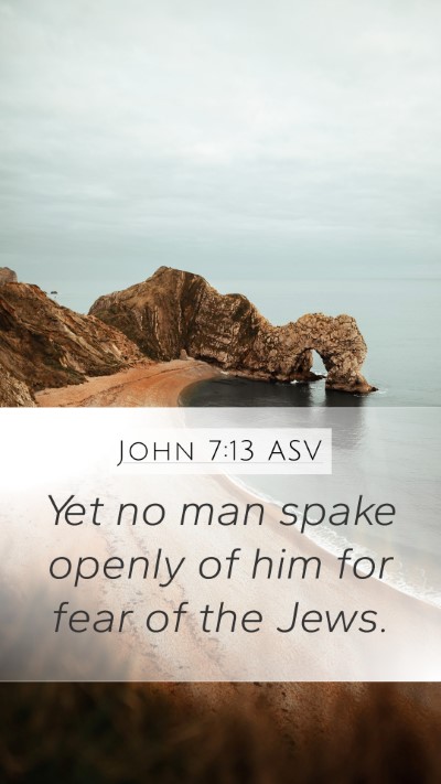 John 7:13 ASV Bible Verse Image