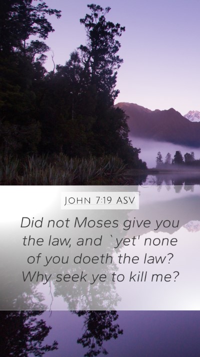 John 7:19 ASV Bible Verse Image