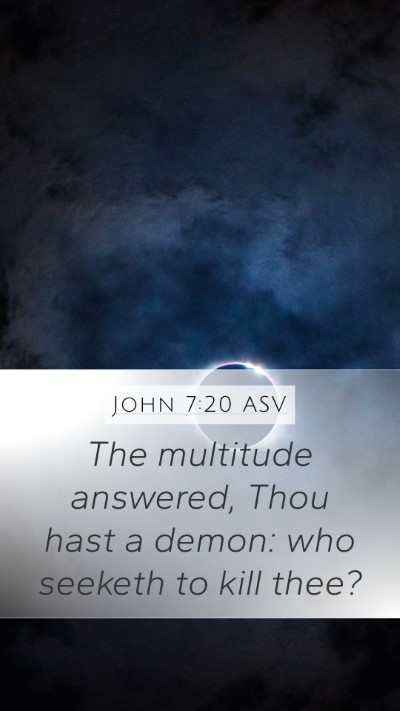 John 7:20 ASV Bible Verse Image