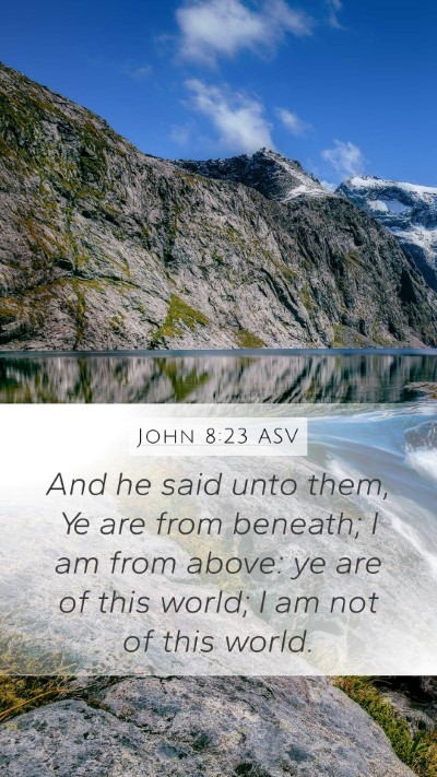John 8:23 ASV Bible Verse Image