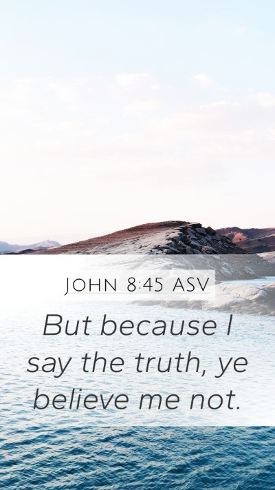 John 8:45 ASV Bible Verse Image