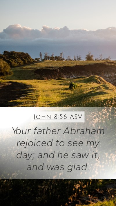 John 8:56 ASV Bible Verse Image