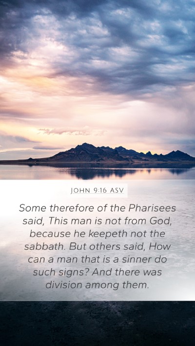 John 9:16 ASV Bible Verse Image