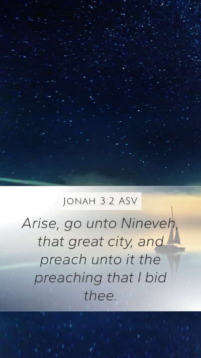 Jonah 3:2 ASV Bible Verse Image