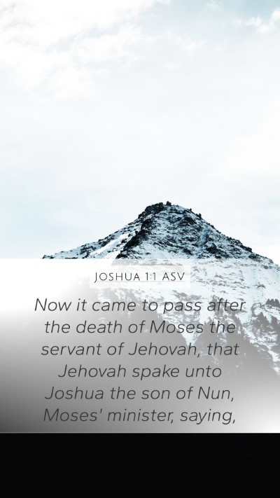 Joshua 1:1 ASV Bible Verse Image