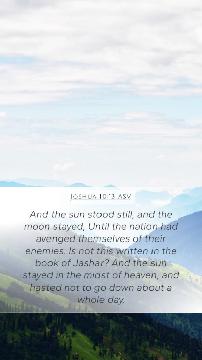 Joshua 10:13 ASV Bible Verse Image