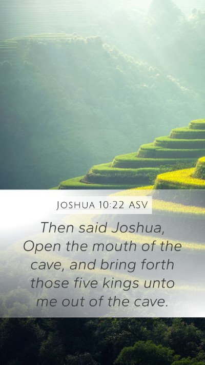 Joshua 10:22 ASV Bible Verse Image