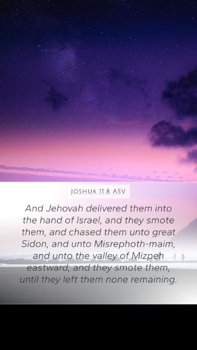 Joshua 11:8 ASV Bible Verse Image