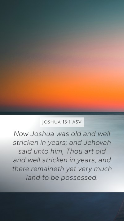 Joshua 13:1 ASV Bible Verse Image