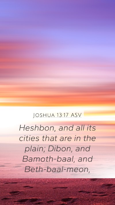 Joshua 13:17 ASV Bible Verse Image