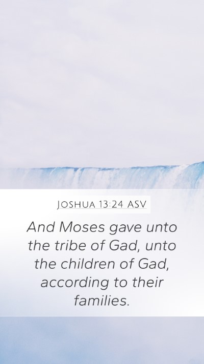 Joshua 13:24 ASV Bible Verse Image