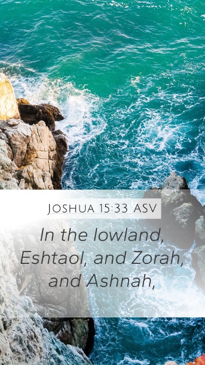 Joshua 15:33 ASV Bible Verse Image