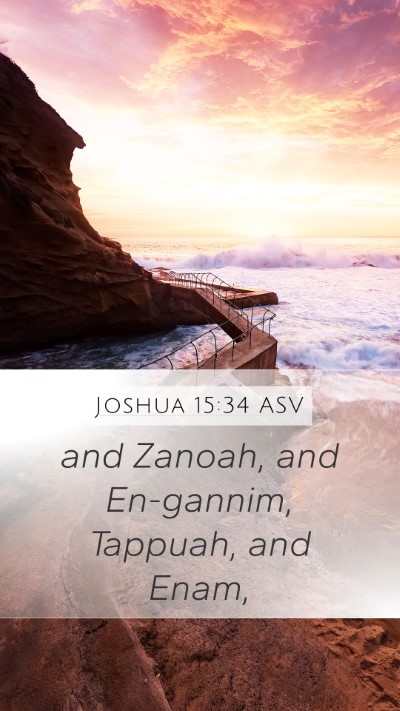 Joshua 15:34 ASV Bible Verse Image