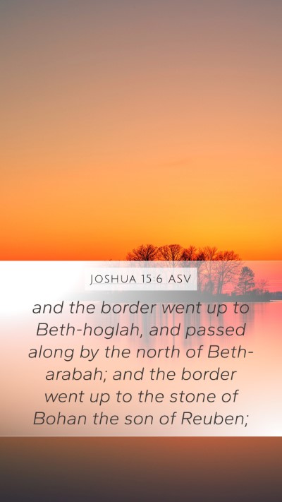 Joshua 15:6 ASV Bible Verse Image