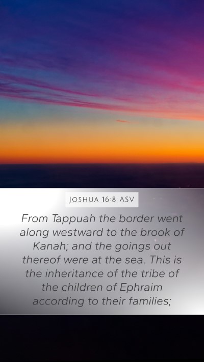 Joshua 16:8 ASV Bible Verse Image