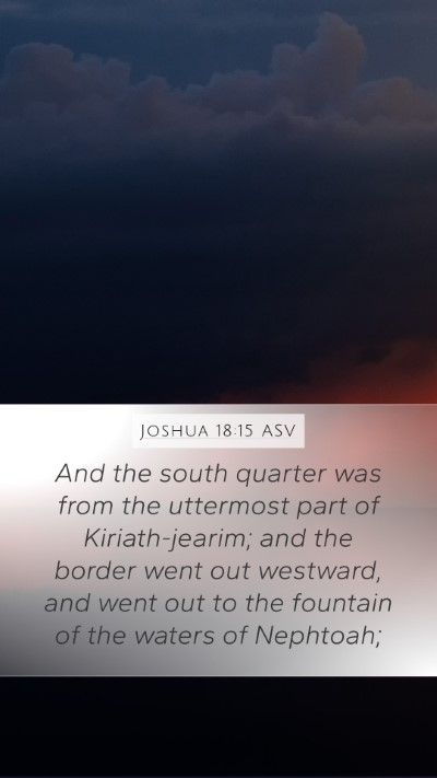 Joshua 18:15 ASV Bible Verse Image