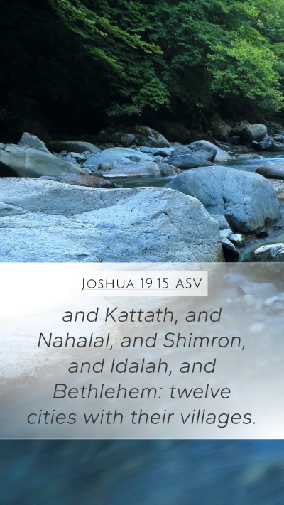 Joshua 19:15 ASV Bible Verse Image