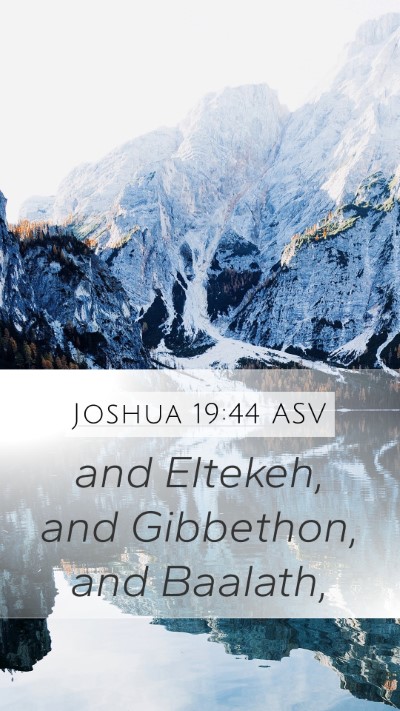 Joshua 19:44 ASV Bible Verse Image