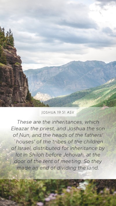 Joshua 19:51 ASV Bible Verse Image