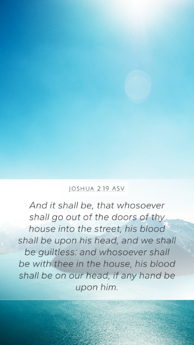 Joshua 2:19 ASV Bible Verse Image
