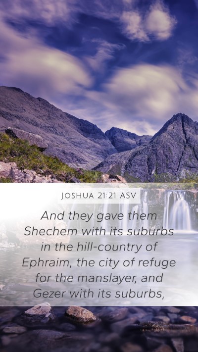 Joshua 21:21 ASV Bible Verse Image