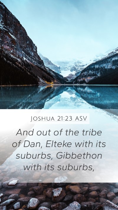 Joshua 21:23 ASV Mobile Phone Wallpaper - And out of the tribe of Dan, Elteke with its - Mobile Bible Verse Wallpaper