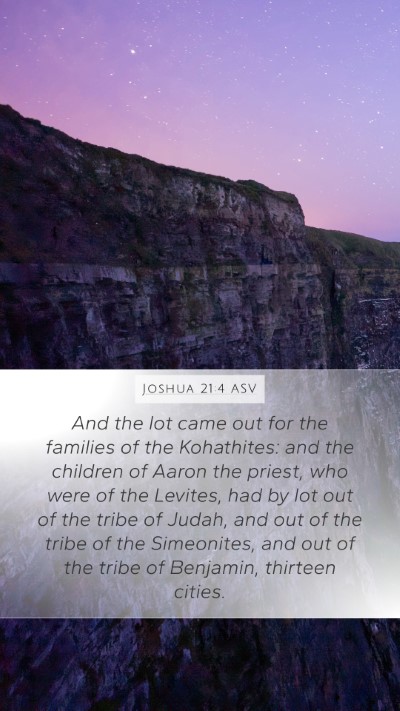Joshua 21:4 ASV Bible Verse Image