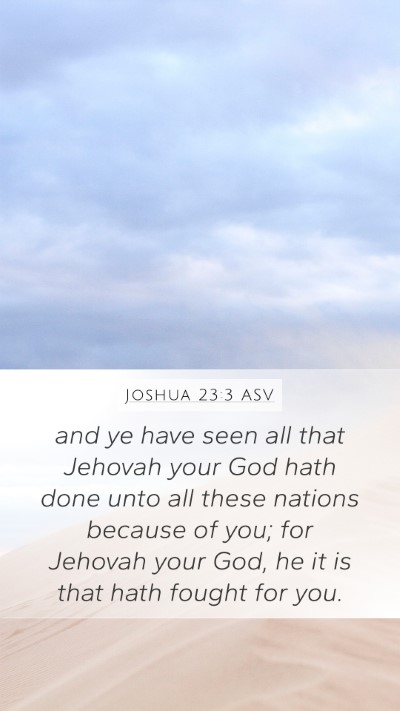Joshua 23:3 ASV Bible Verse Image