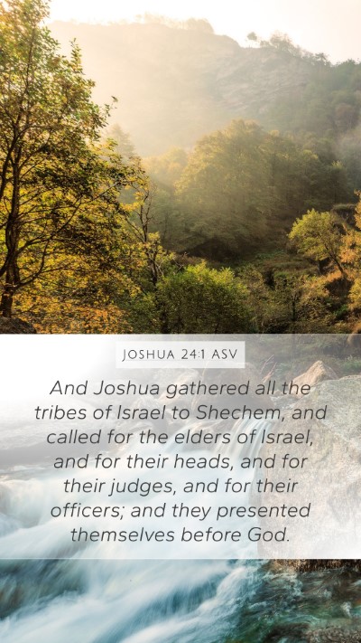 Joshua 24:1 ASV Bible Verse Image