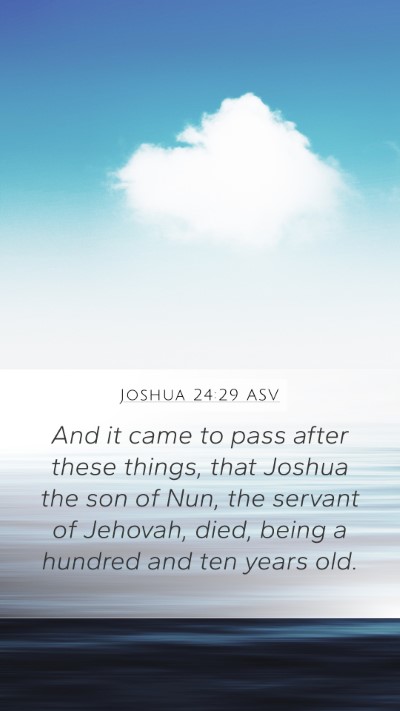 Joshua 24:29 ASV Bible Verse Image