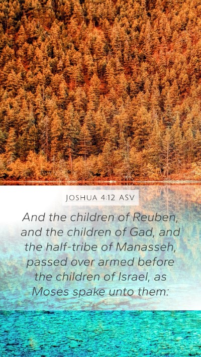 Joshua 4:12 ASV Bible Verse Image