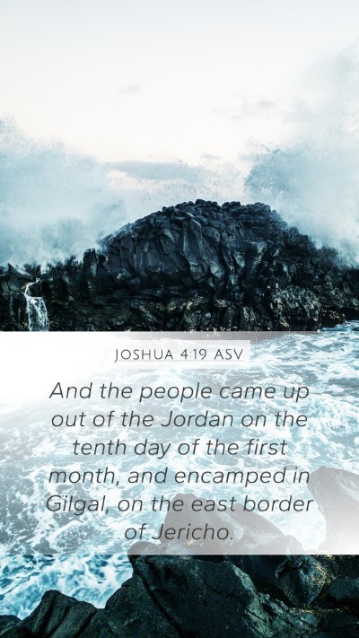 Joshua 4:19 ASV Bible Verse Image