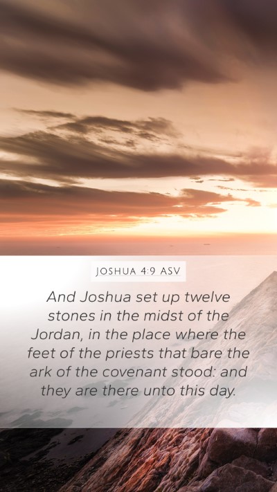 Joshua 4:9 ASV Bible Verse Image