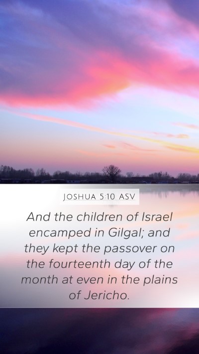 Joshua 5:10 ASV Bible Verse Image
