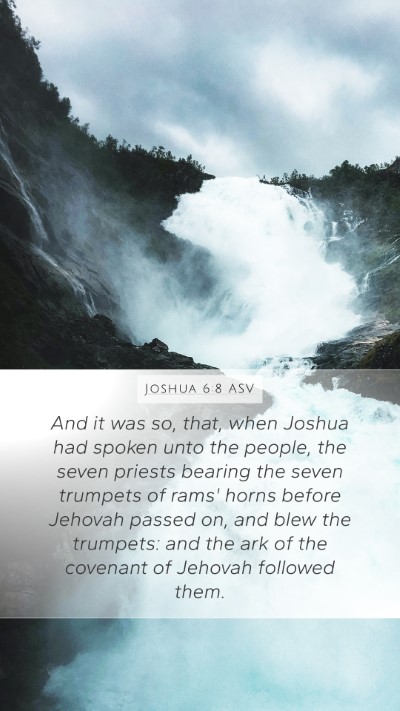 Joshua 6:8 ASV Bible Verse Image